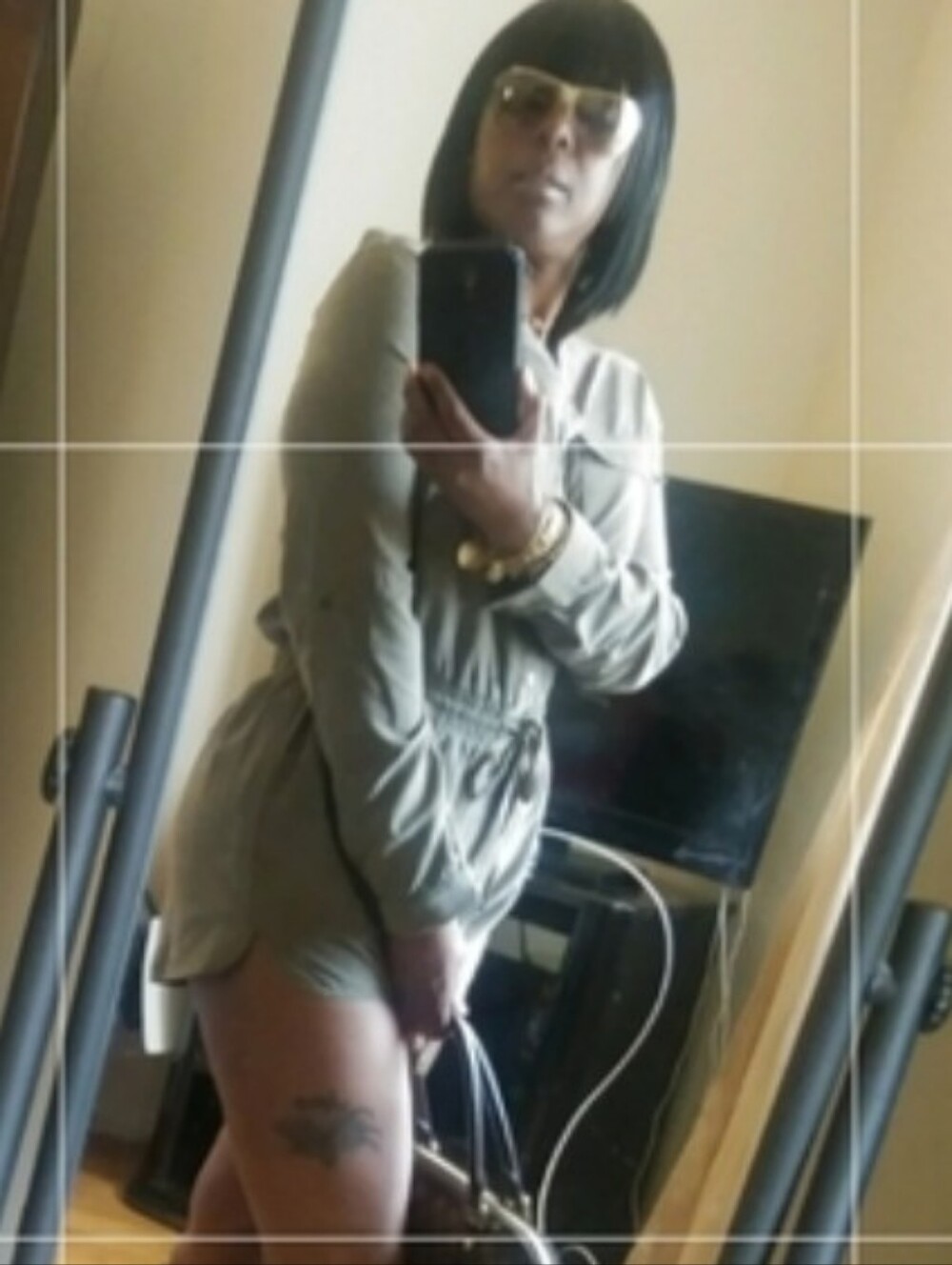 Army green romper